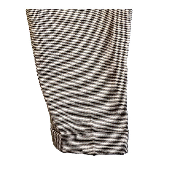 Talbots Heritage Career Pants Women 8 Tan Green Poly Wool Blend Cuffed Work - Picture 6 of 10